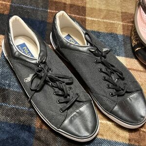 Polo by Ralph Lauren Black Low-Top Lace-Up Sneakers